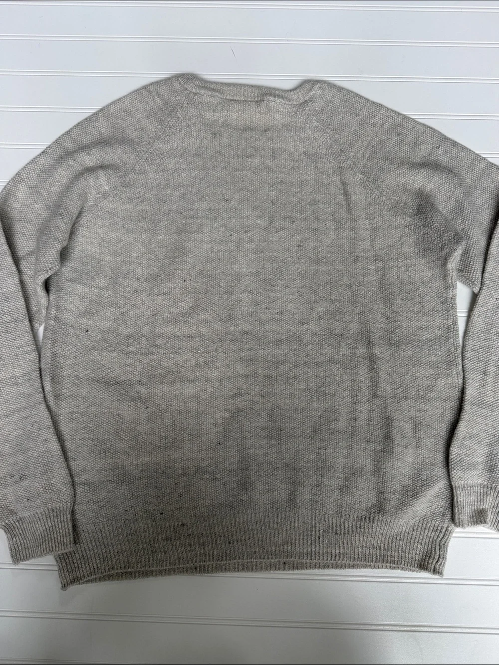 (312Billy Reid Men’s Large Linen Merino Wool Crewneck Sweater Made in Italy Gray